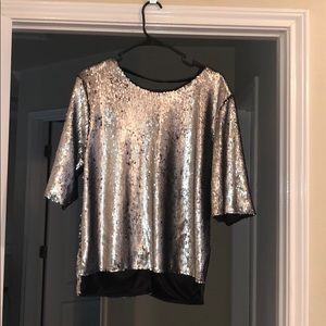 TOBY HEART GINGER sequin top